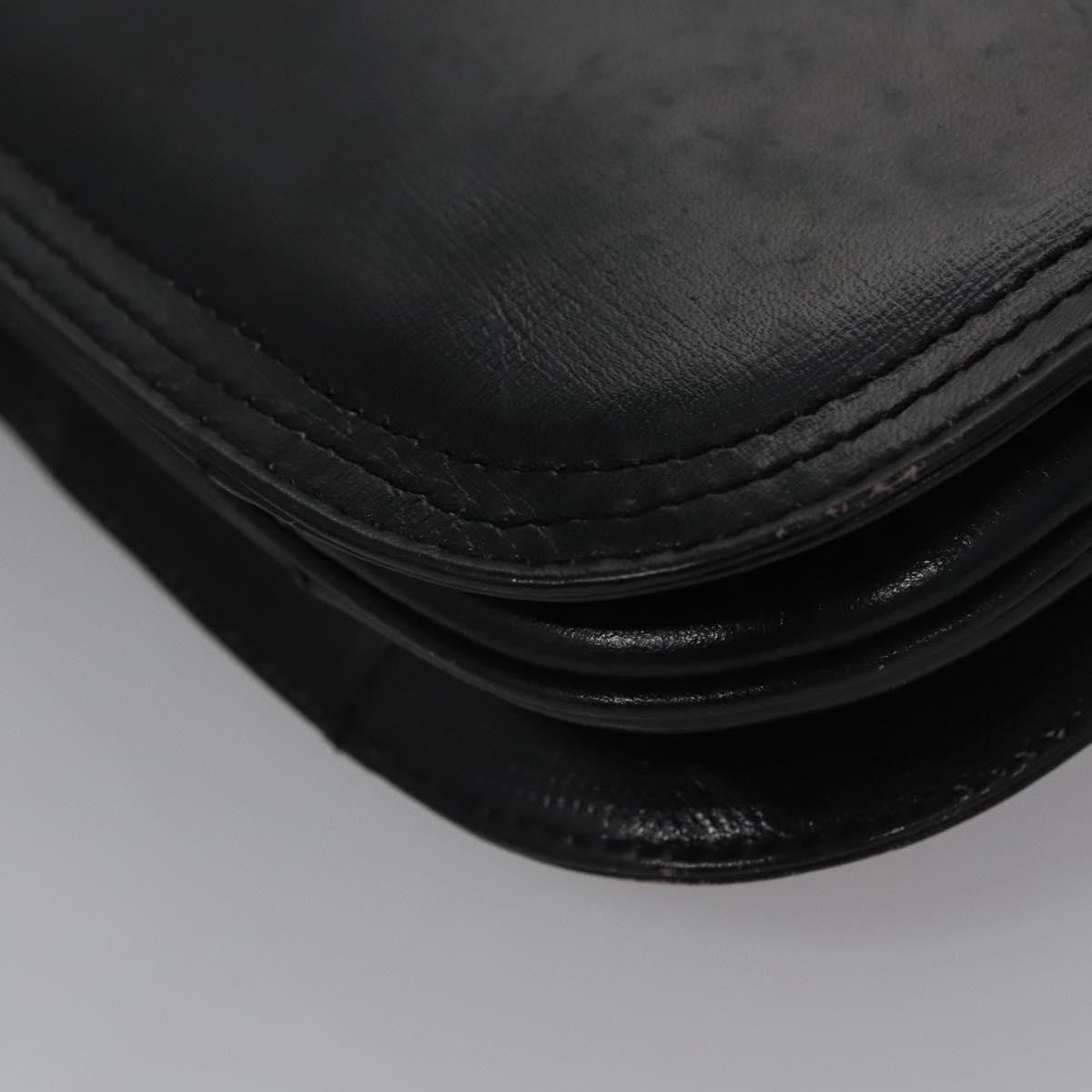 Saint Laurent Vintage Leather Black Leather Handbag (Pre-Owned)