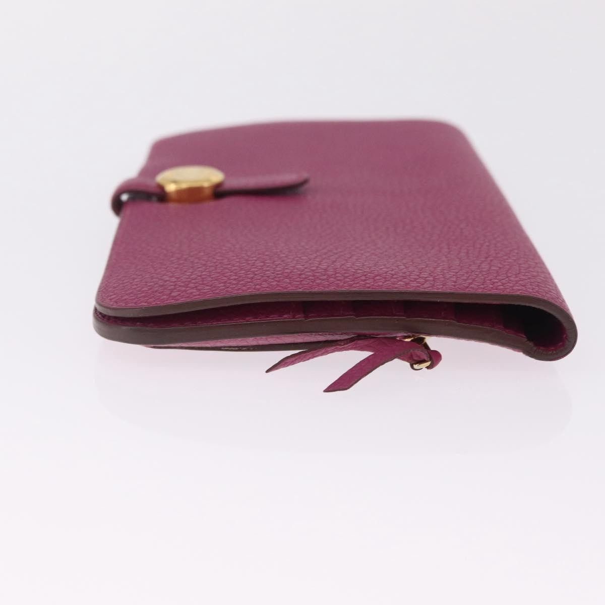 Hermes Dogon Duo Combined Leather Purple Leather Wallets Accessory (Pre-Owned)