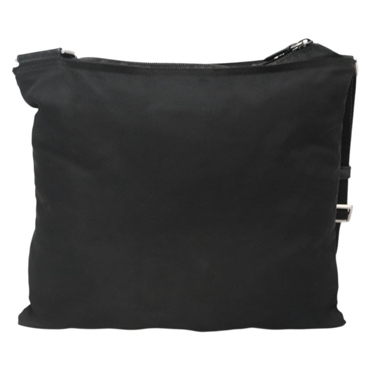 Prada Flat Messenger Tessuto Black Nylon Shoulder Bag Bag (Pre-Owned)
