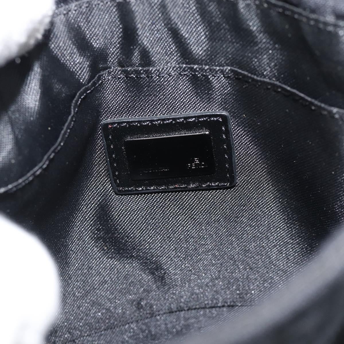 Fendi Shoulder Zucchino Canvas Black Canvas Shoulder Bag Bag (Pre-Owned)