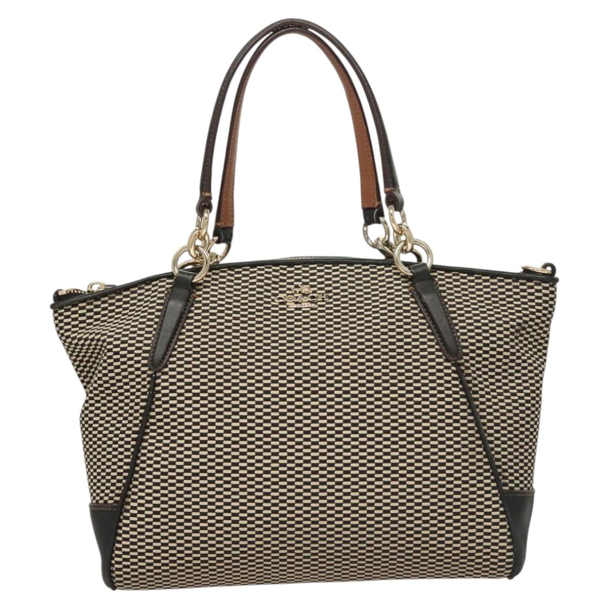 Coach Black Canvas Handbag (Pre-Owned)