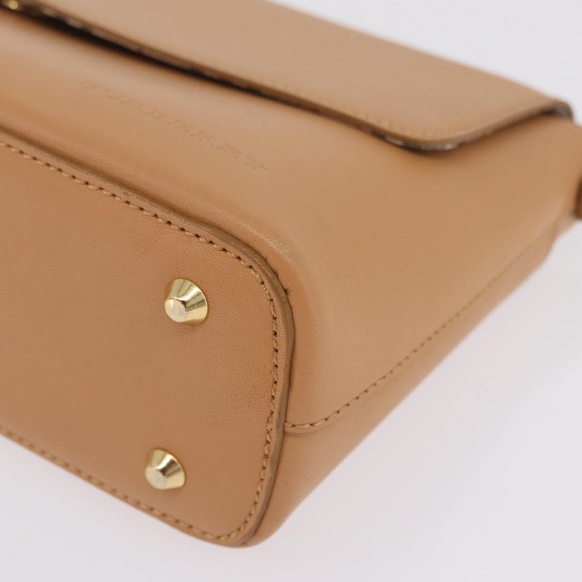 Burberry Shoulder Bag Leather Beige Leather Shoulder Bag Bag (Pre-Owned)