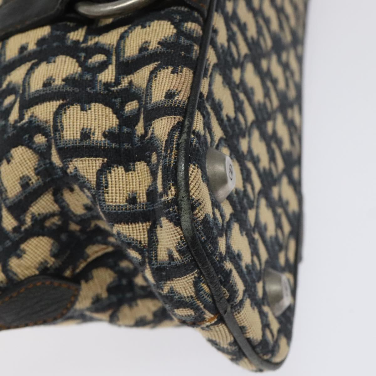 Dior Trotter Navy Canvas Handbag (Pre-Owned)