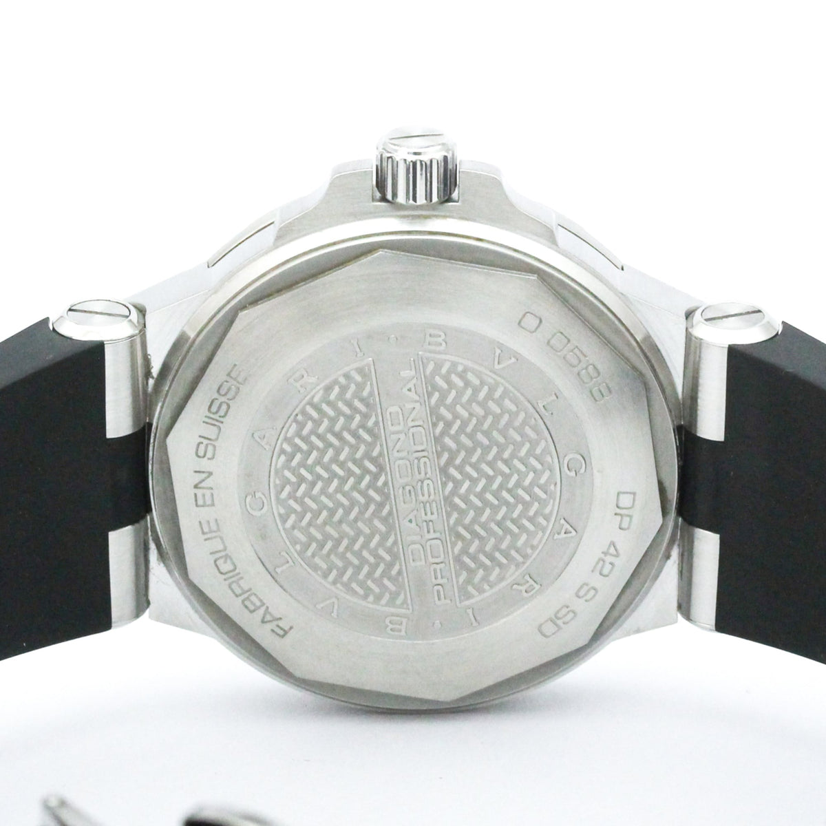Bvlgari Diagono Automatic Stainless Steel And Rubber Watch (Pre-Owned)