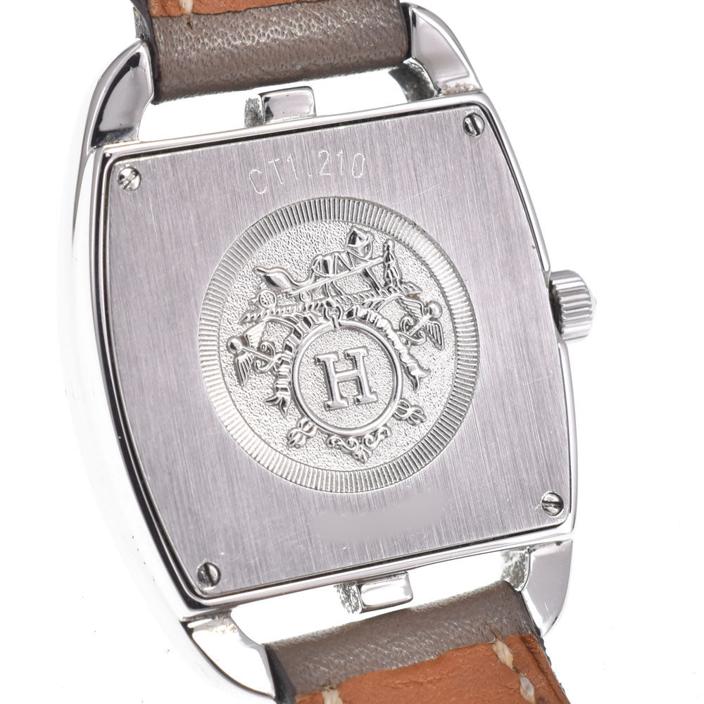 Hermes Cape Cod Double Tour Quartz Stainless Steel And Leather Watch (Pre-Owned)