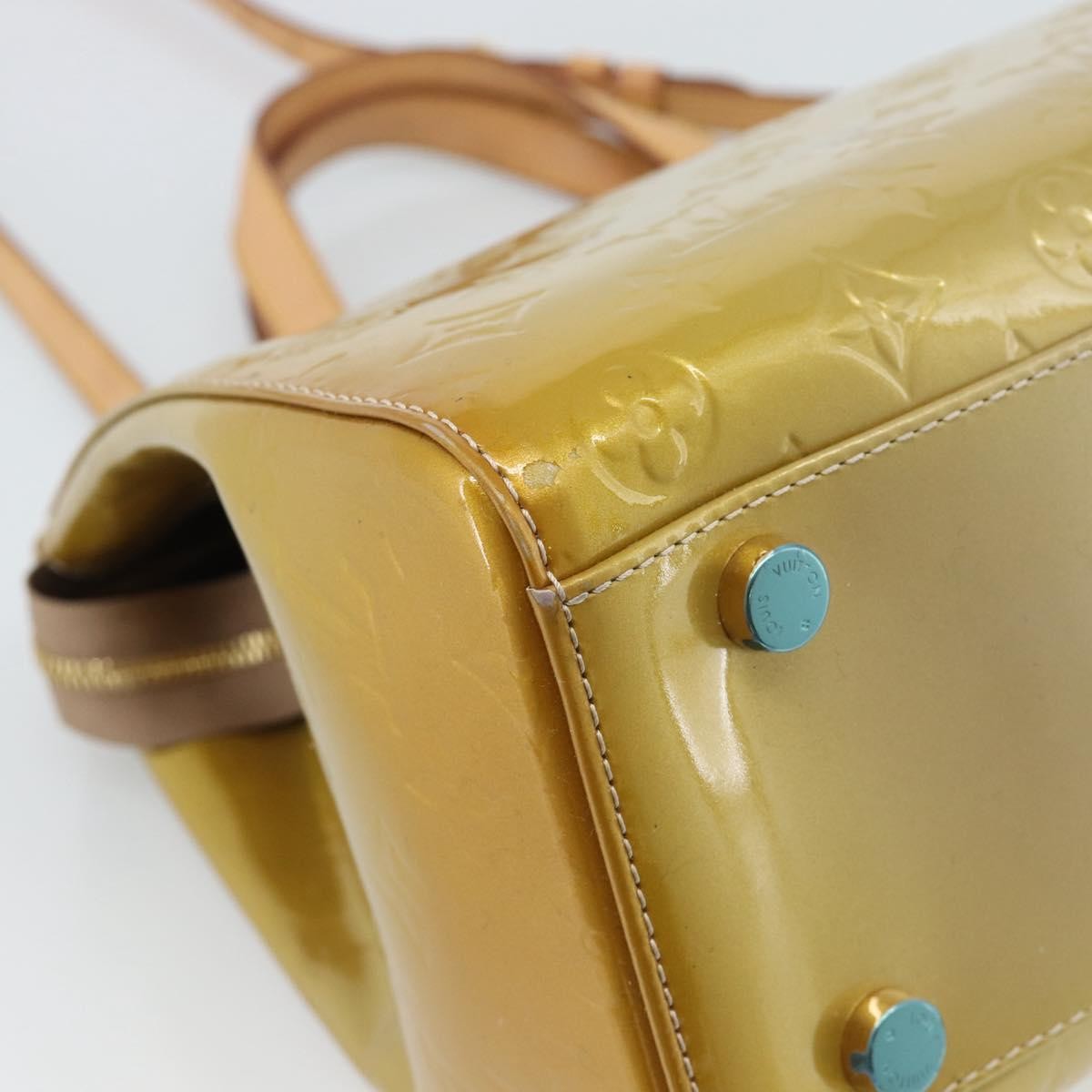 Louis Vuitton Brea Monogram Vernis Beige Patent_Leather Handbag (Pre-Owned)