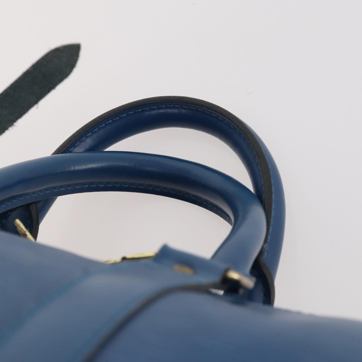 Louis Vuitton Keepall Epi Leather Blue Leather Travel Bag Bag (Pre-Owned)