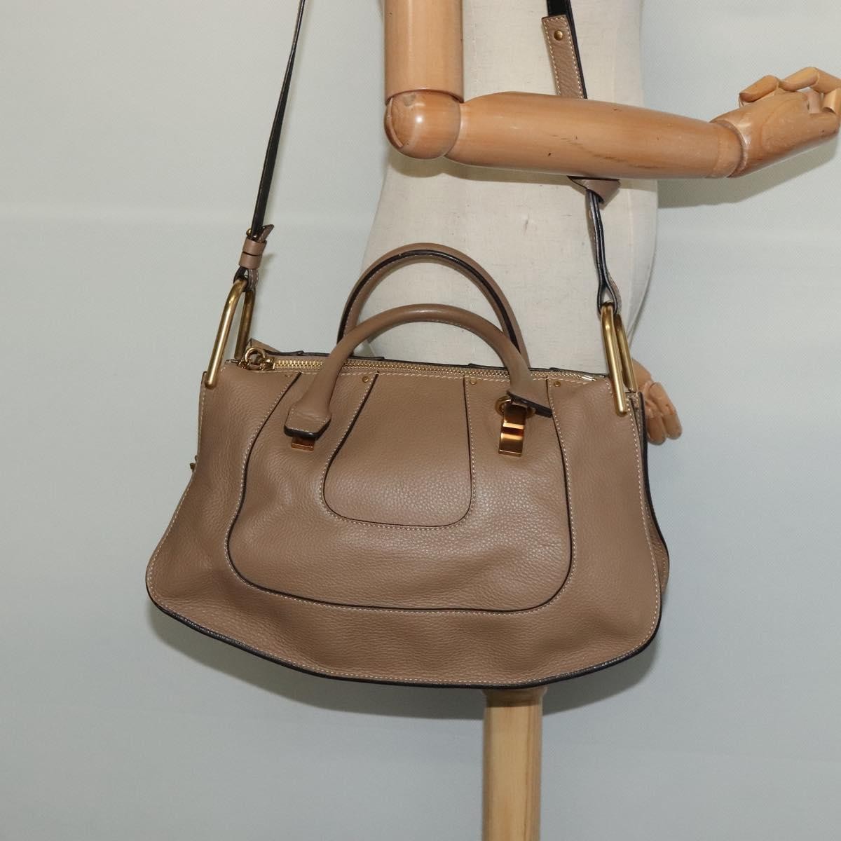 Chloe Hailey Leather Beige Leather Bag (Pre-Owned)