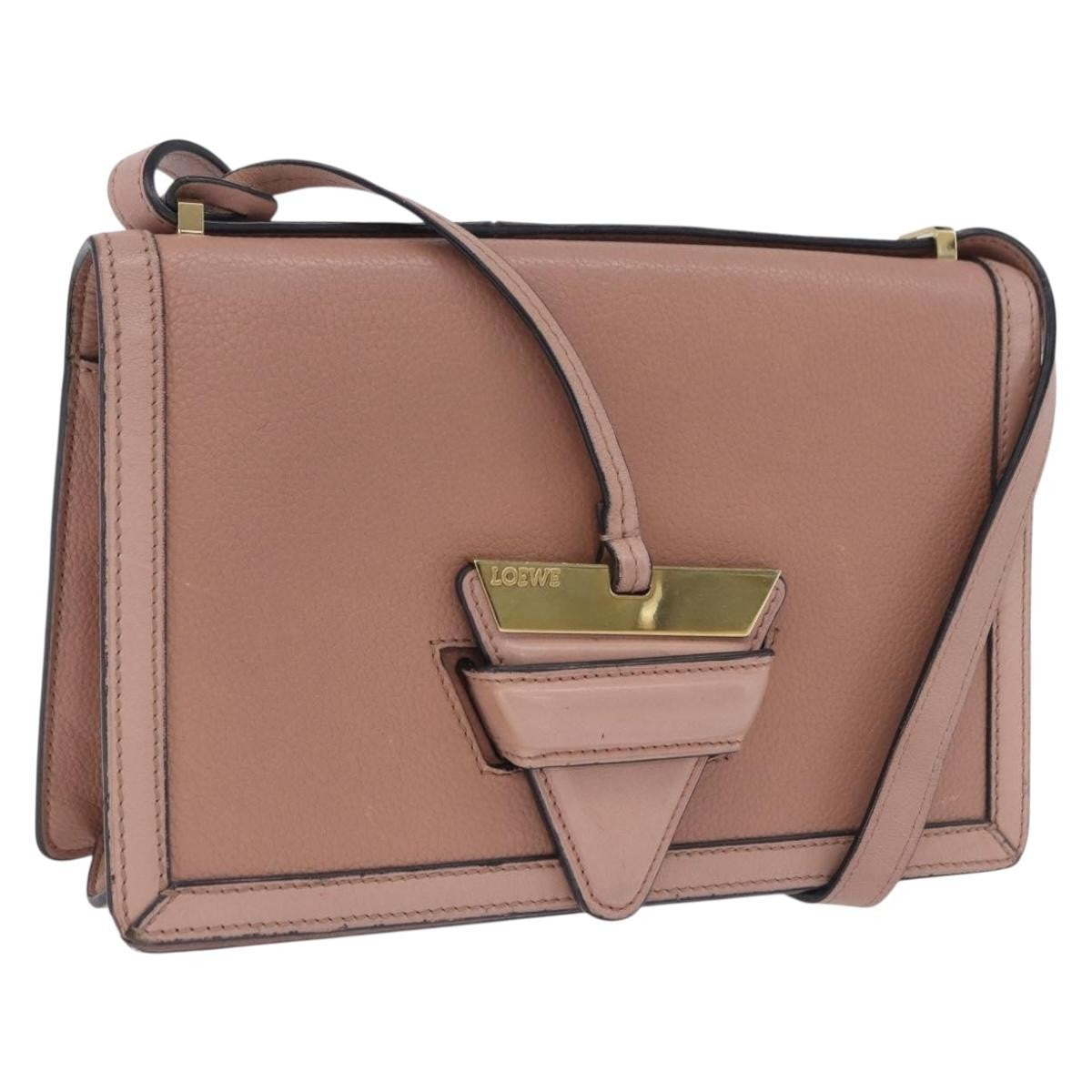 Loewe Barcelona Leather Pink Leather Shoulder Bag Bag (Pre-Owned)