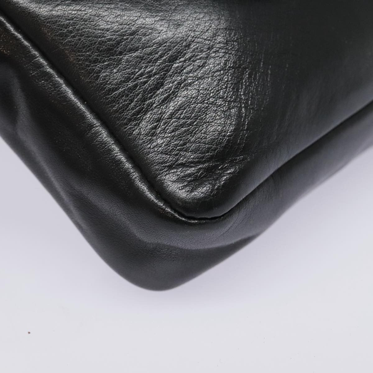 Chanel Chain Envelope Belt Quilted Calfskin Black Leather Clutche & Pouche Bag (Pre-Owned)