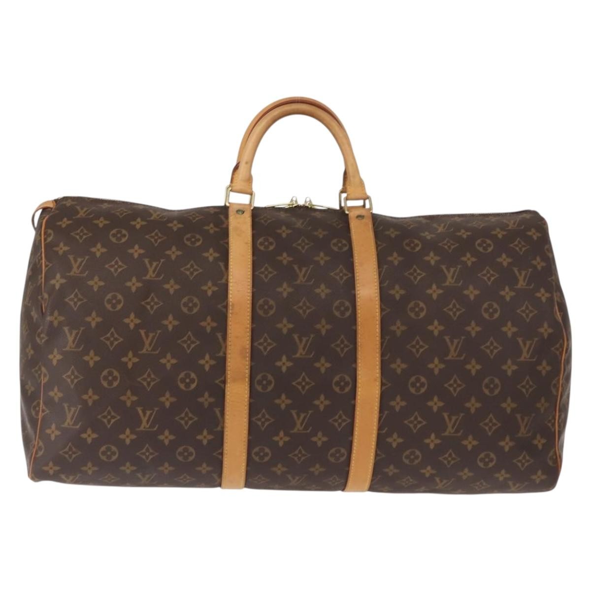 Louis Vuitton Keepall Monogram Canvas Brown Canvas Travel Bag Bag (Pre-Owned)