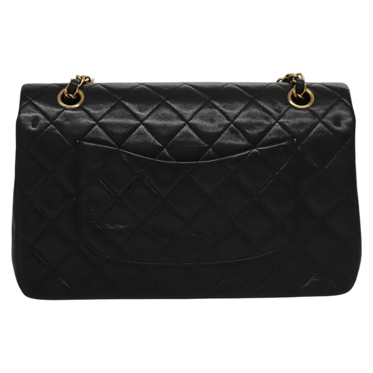 Chanel Timeless Black Leather Shoulder Bag (Pre-Owned)