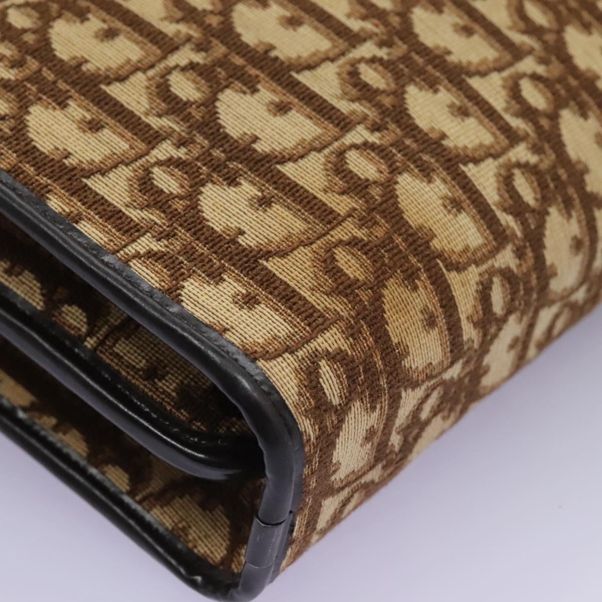 Dior Trotter Brown Canvas Handbag (Pre-Owned)