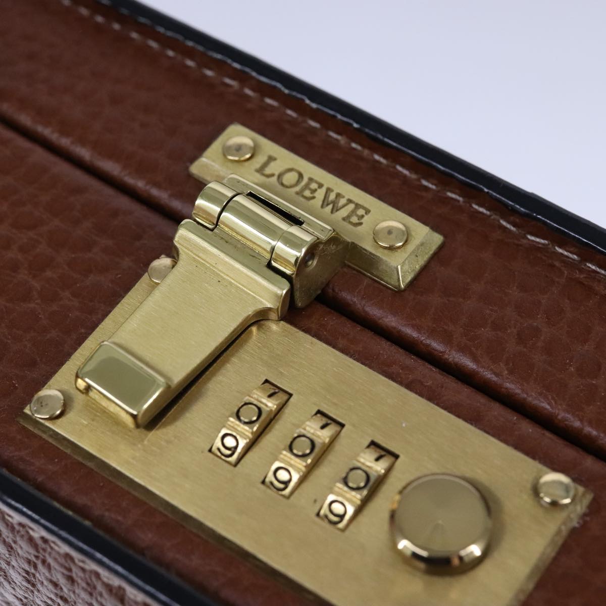 Loewe Brown Leather Briefcase Bag (Pre-Owned)