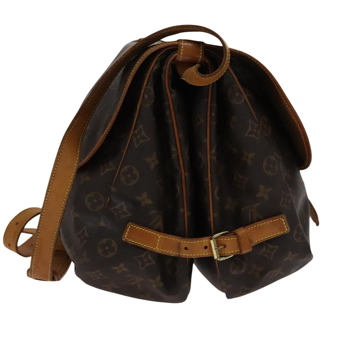 Louis Vuitton Saumur 35 Brown Canvas Shoulder Bag (Pre-Owned)