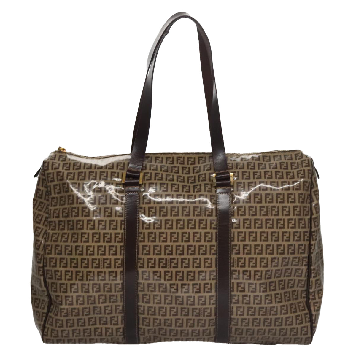 Fendi Zucchino Brown Canvas Travel Bag (Pre-Owned)