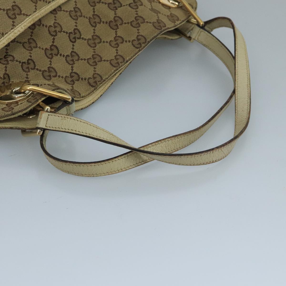 Gucci Gg Canvas Beige Canvas Tote Bag (Pre-Owned)