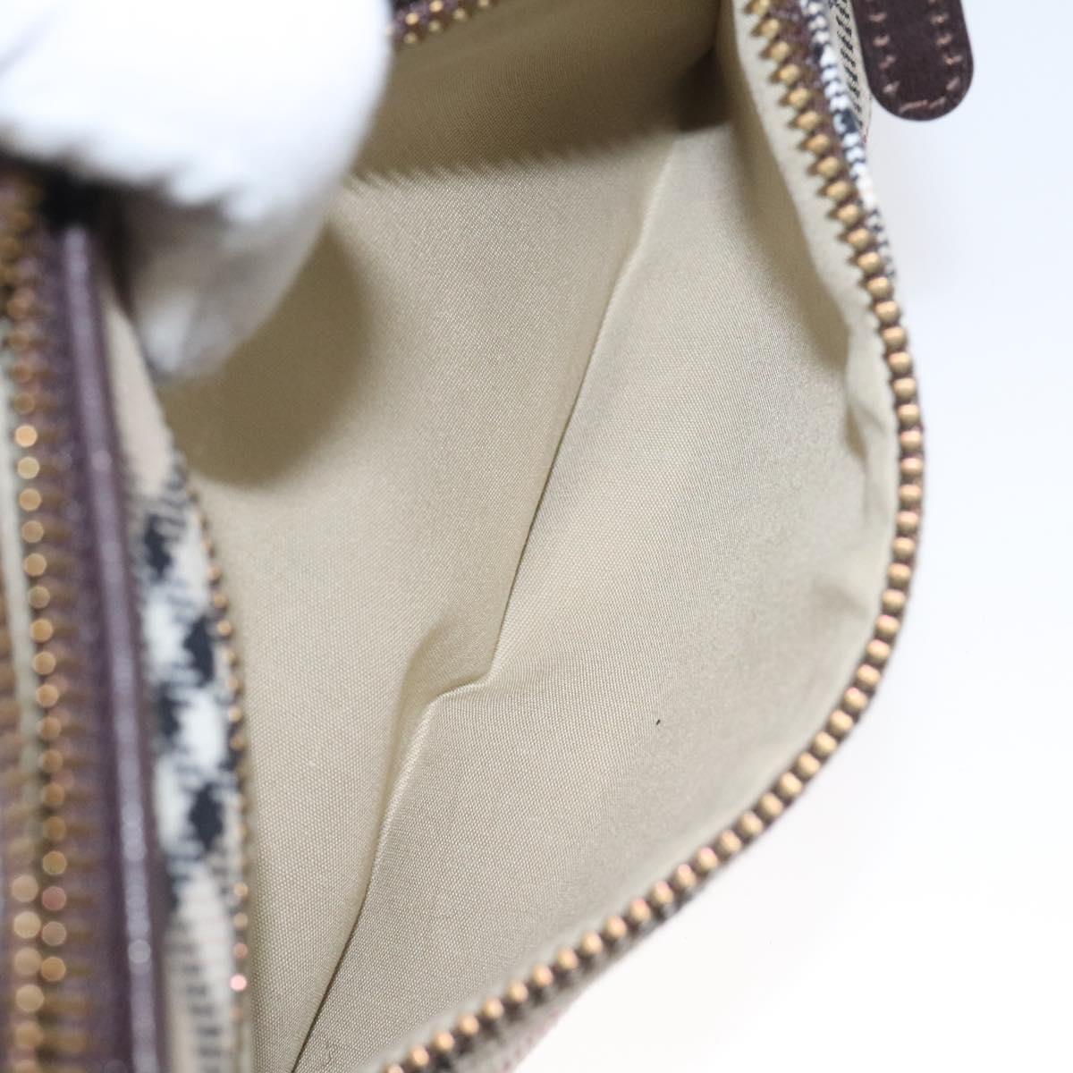 Burberry Nova Check Beige Canvas Clutch Bag (Pre-Owned)