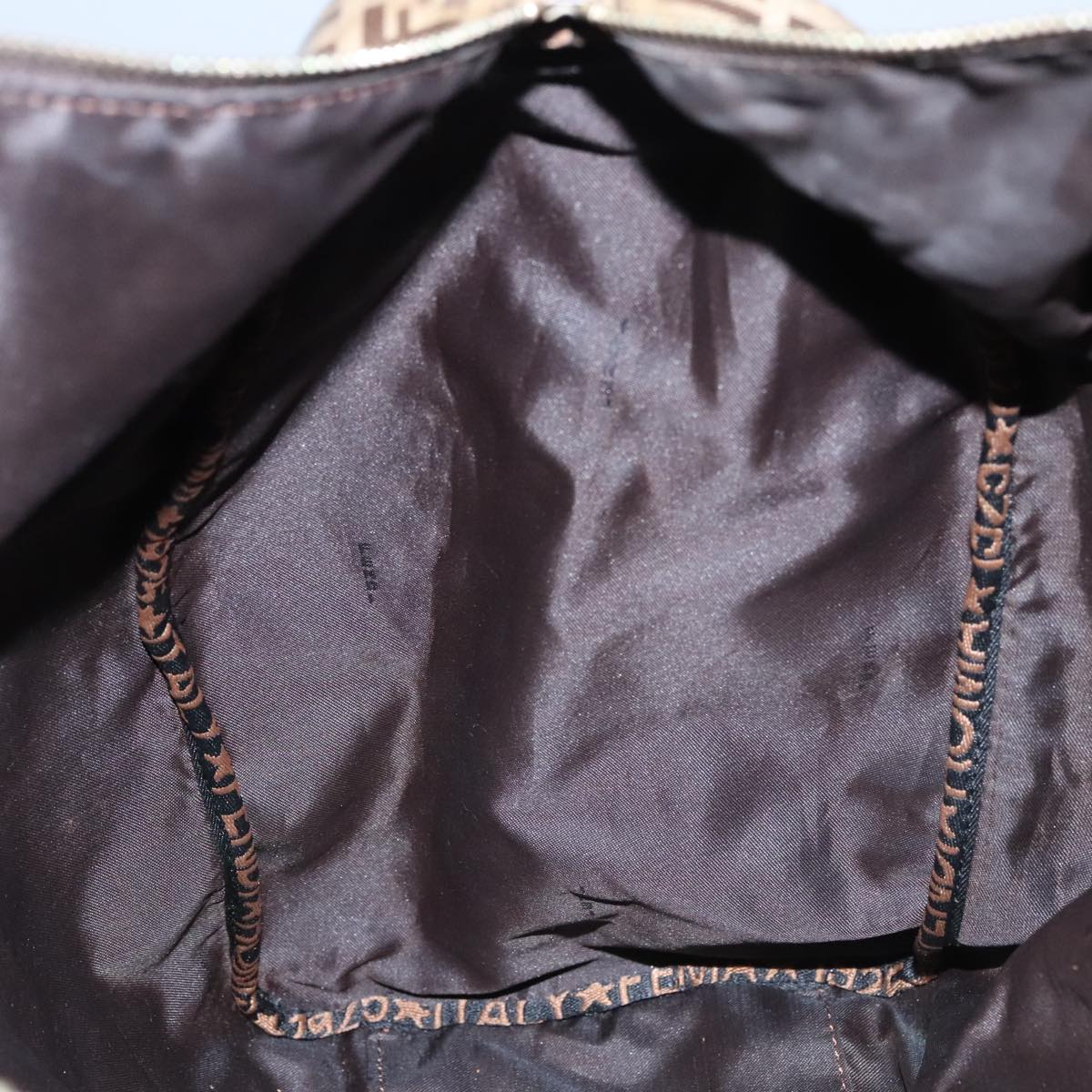 Fendi Zucchino Brown Canvas Travel Bag (Pre-Owned)