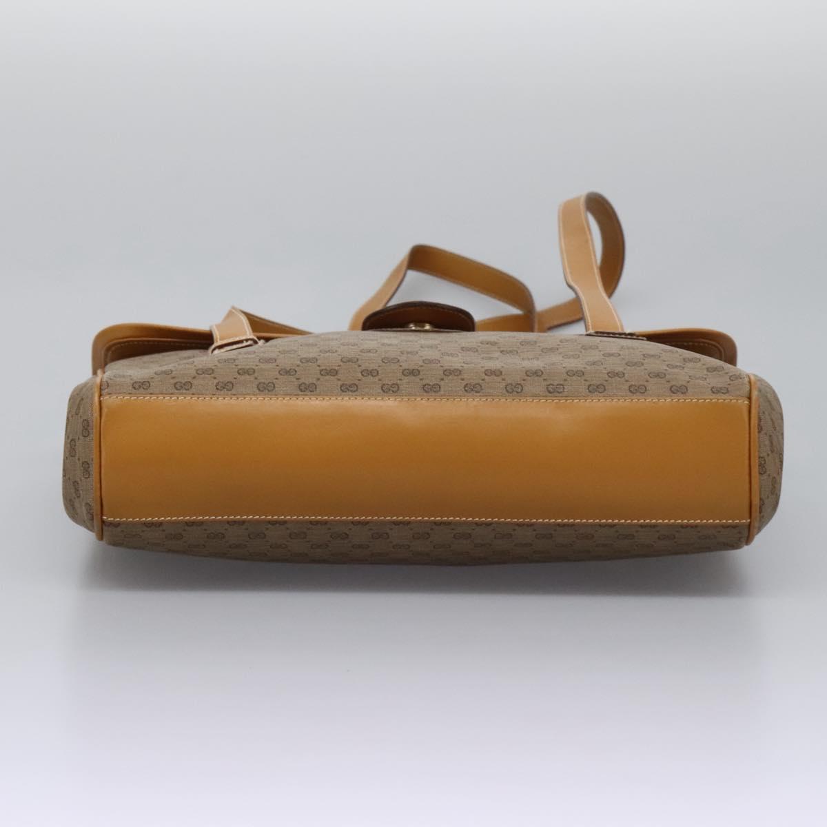 Gucci Micro Small Gg Canvas Beige Canvas Shoulder Bag (Pre-Owned)