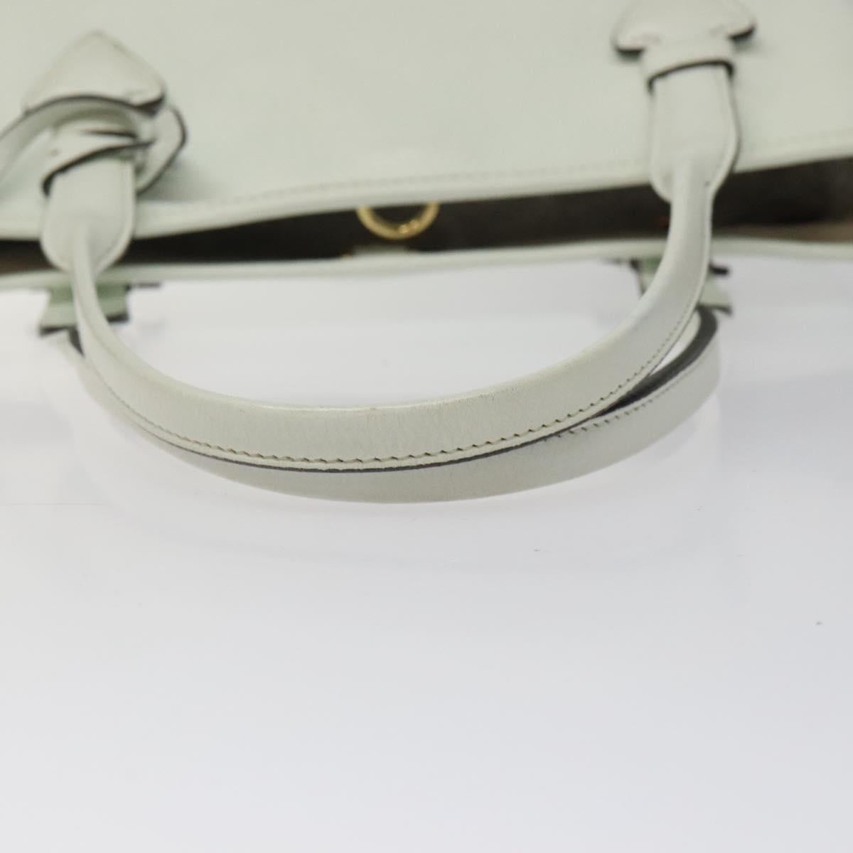 Loewe T Shopper White Leather Tote Bag (Pre-Owned)