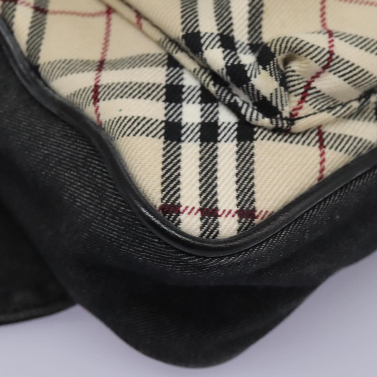Burberry Nova Check Beige Canvas Shoulder Bag (Pre-Owned)
