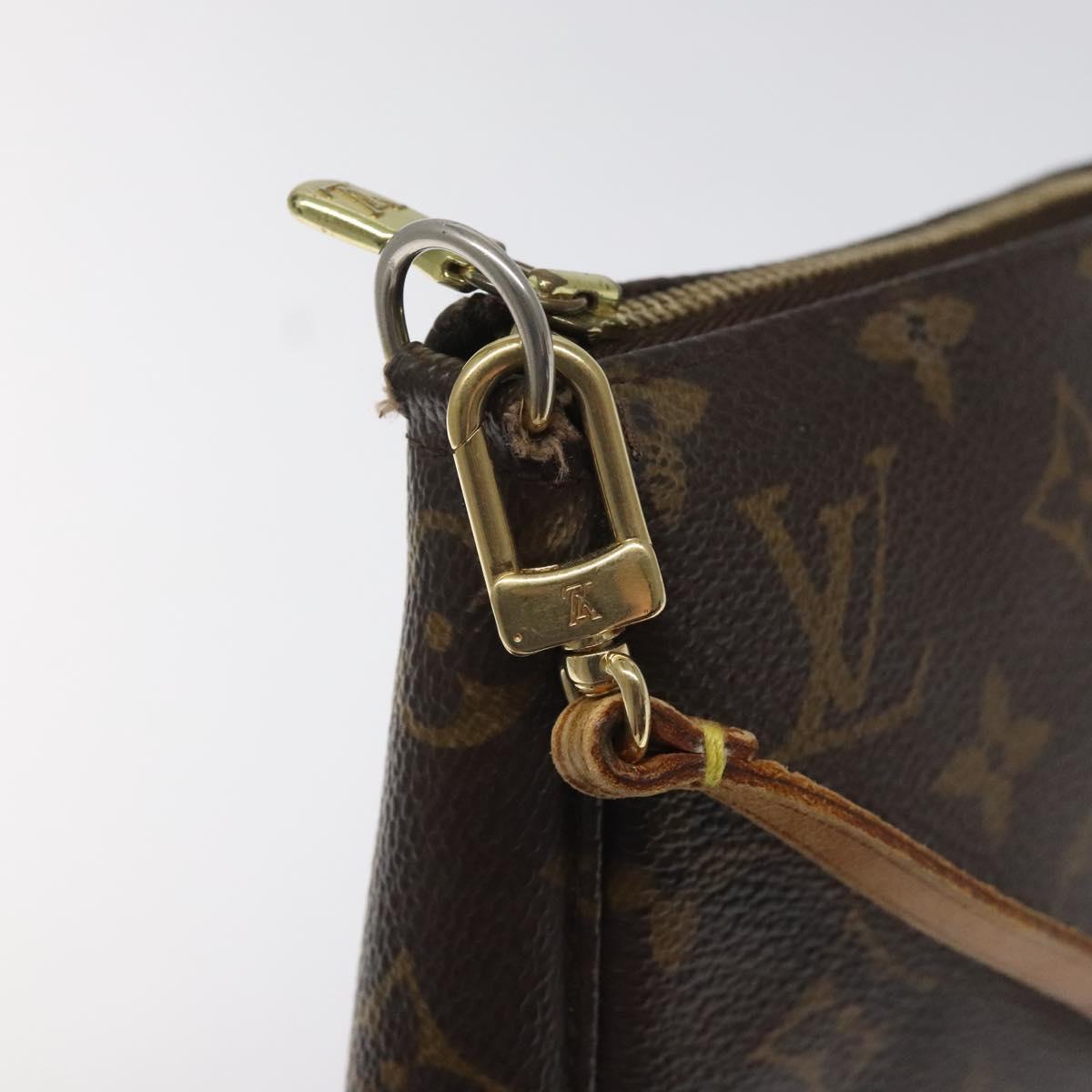 Louis Vuitton Pochette Accessoire Brown Canvas Clutch Bag (Pre-Owned)