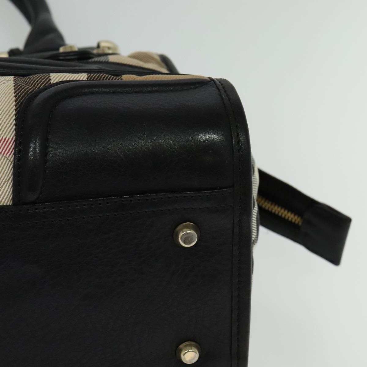 Burberry House Check Beige Canvas Shoulder Bag (Pre-Owned)