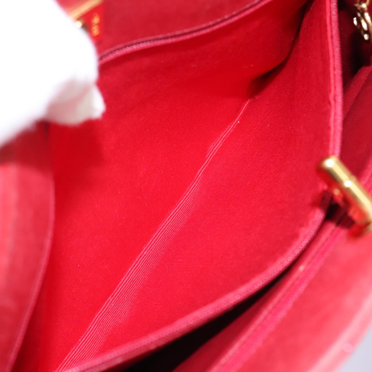 Chanel Matelassé Red Leather Shoulder Bag (Pre-Owned)