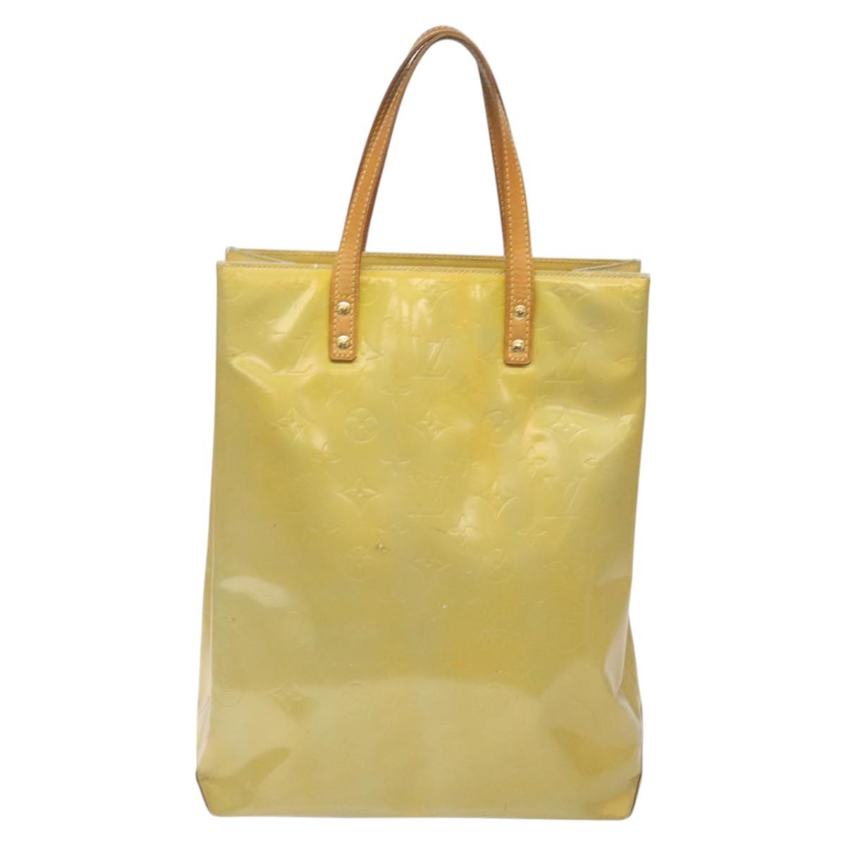 Louis Vuitton Reade Yellow Patent Leather Handbag (Pre-Owned)