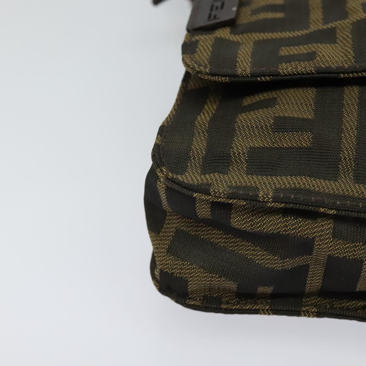 Fendi Zucca Brown Canvas Shoulder Bag (Pre-Owned)