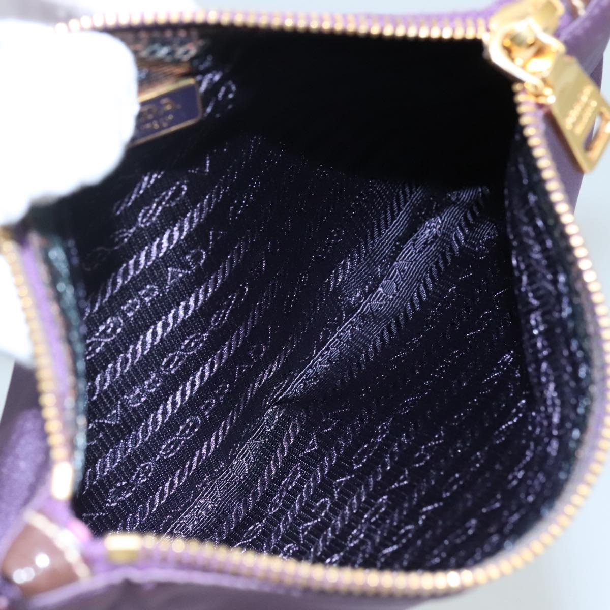 Prada Purple Synthetic Clutch Bag (Pre-Owned)
