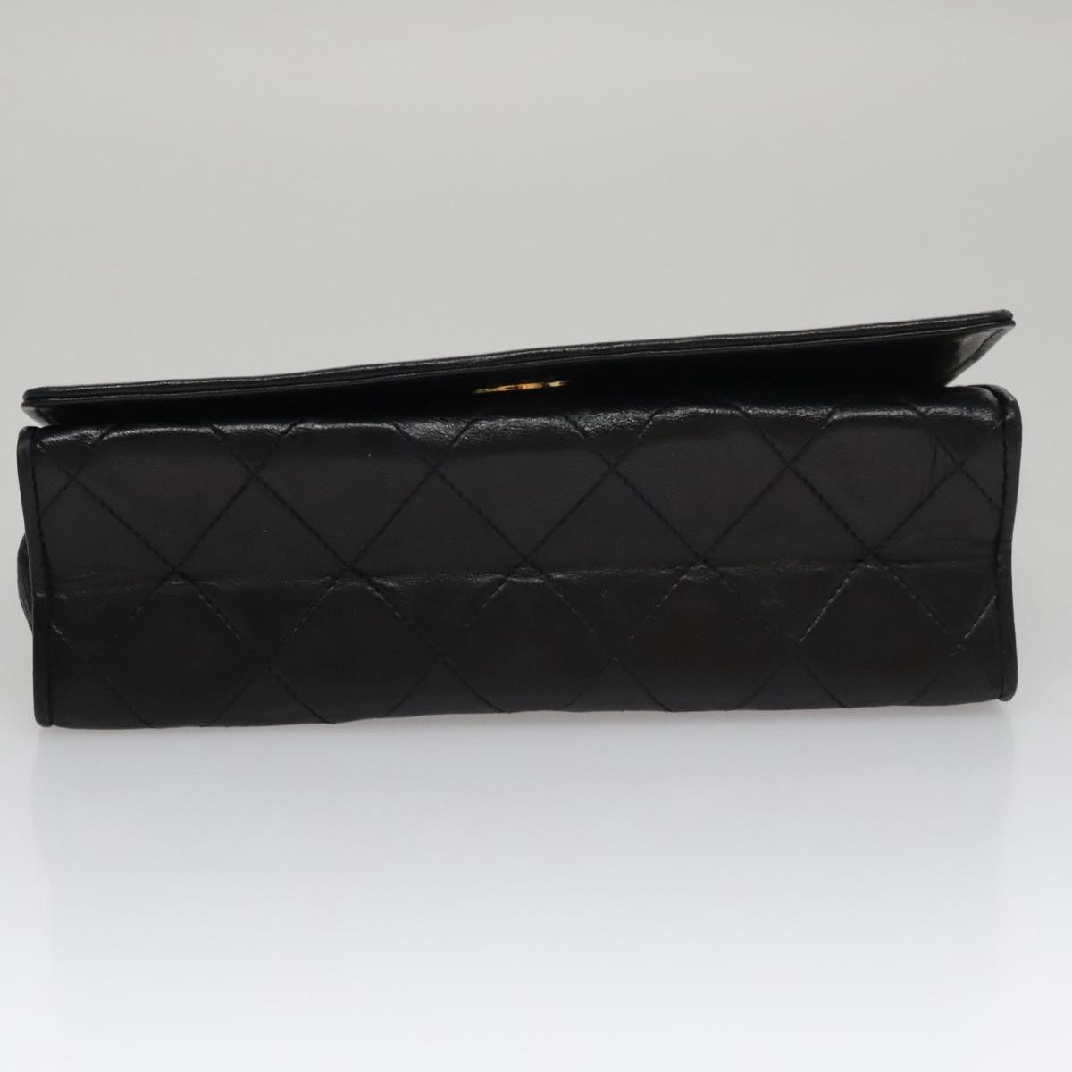 Chanel Full Flap Black Leather Shoulder Bag (Pre-Owned)