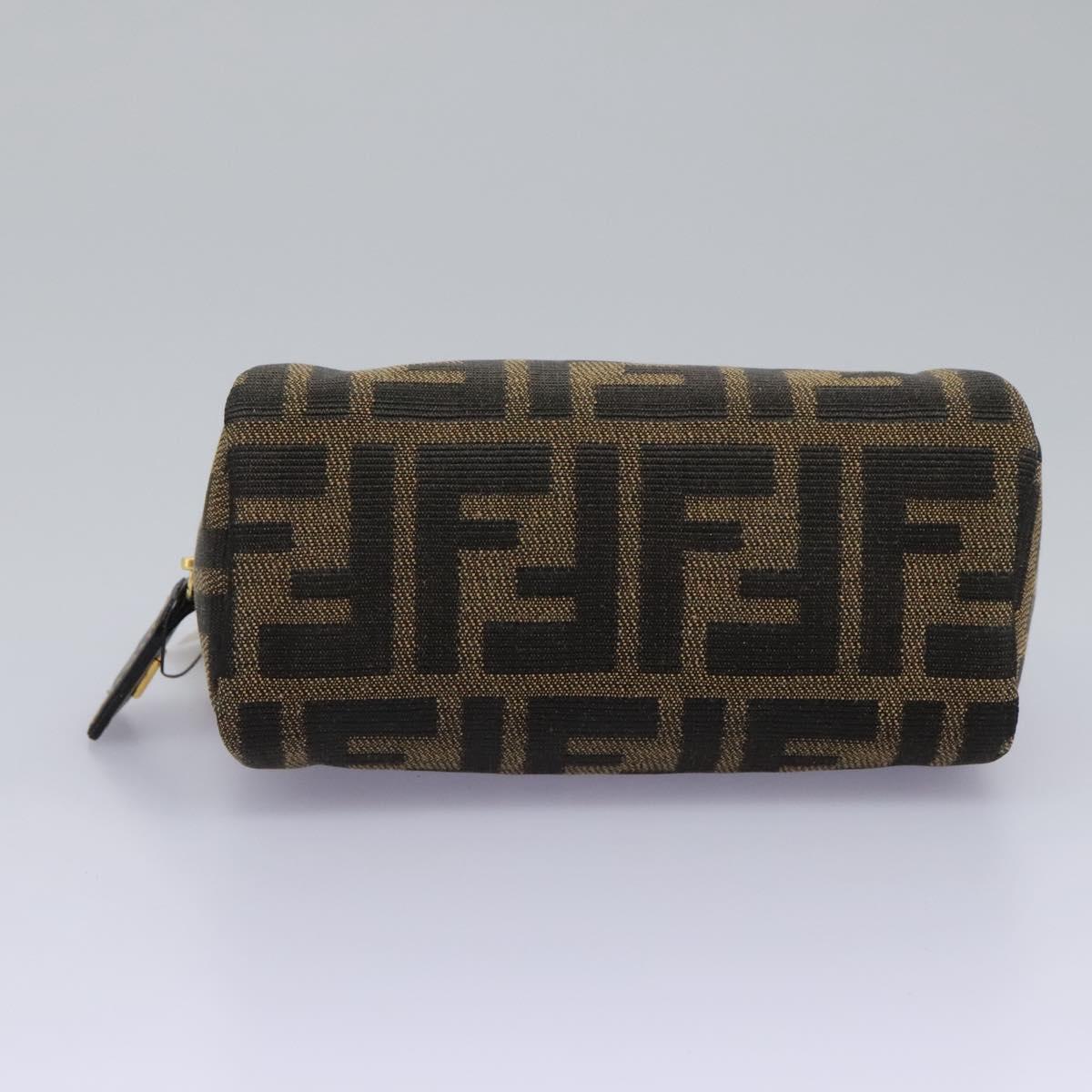 Fendi Zucca Brown Canvas Clutch Bag (Pre-Owned)