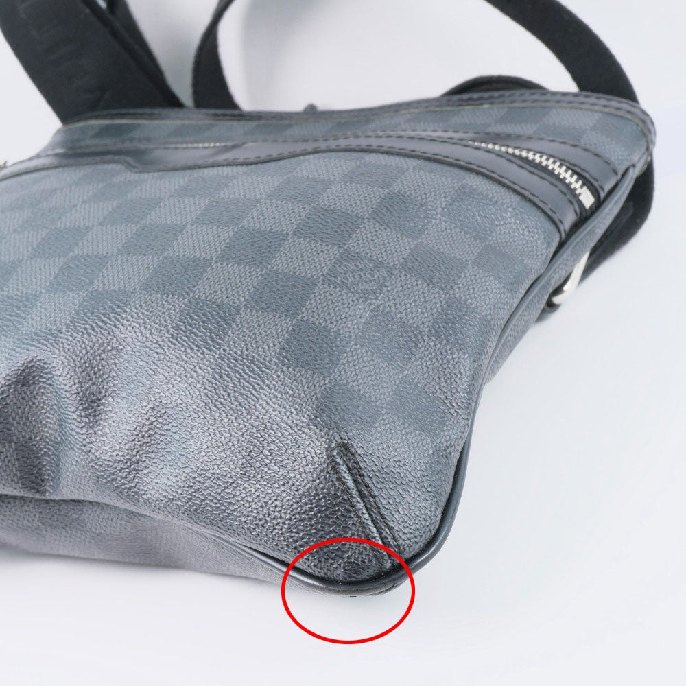 Louis Vuitton Thomas Damier Graphite Black Canvas Shoulder Bag Bag (Pre-Owned)
