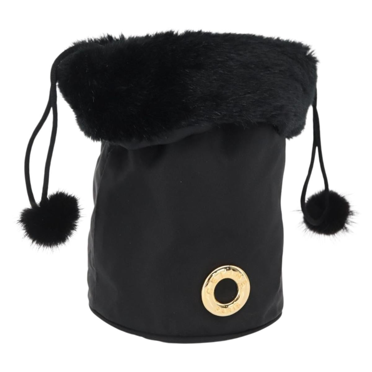 Celine Vintage Pouch Nylon Black Nylon Clutche & Pouche Bag (Pre-Owned)