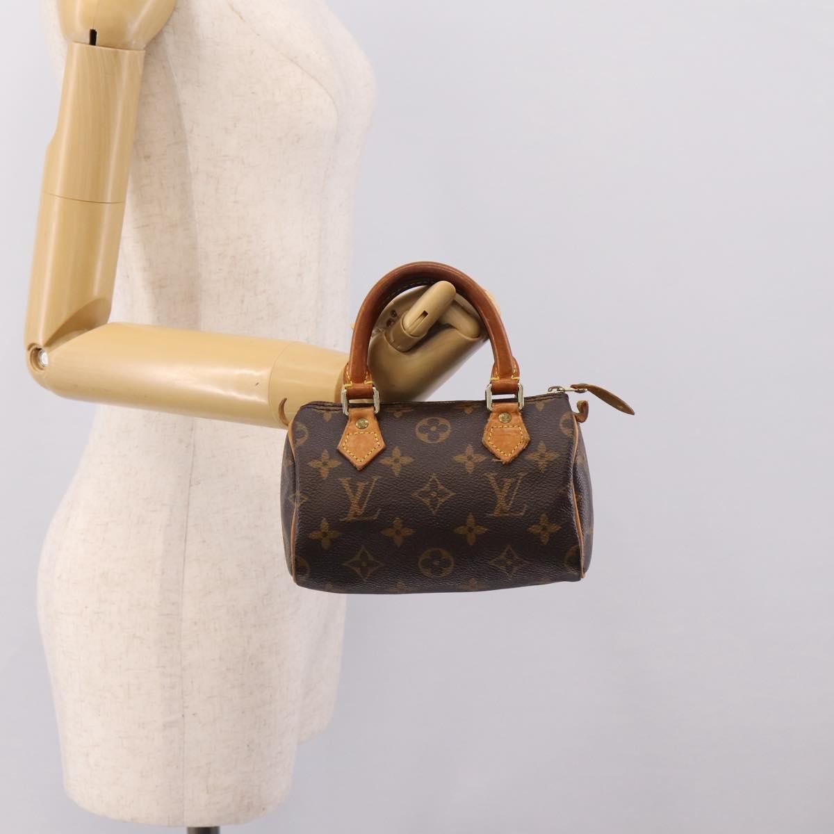 Louis Vuitton Speedy Mini Hl Monogram Canvas Brown Canvas Handbag (Pre-Owned)