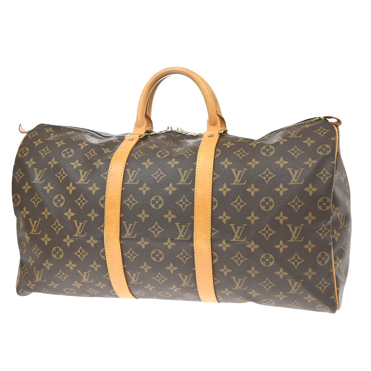 Louis Vuitton Keepall Monogram Brown Canvas Travel Bag Bag (Pre-Owned)