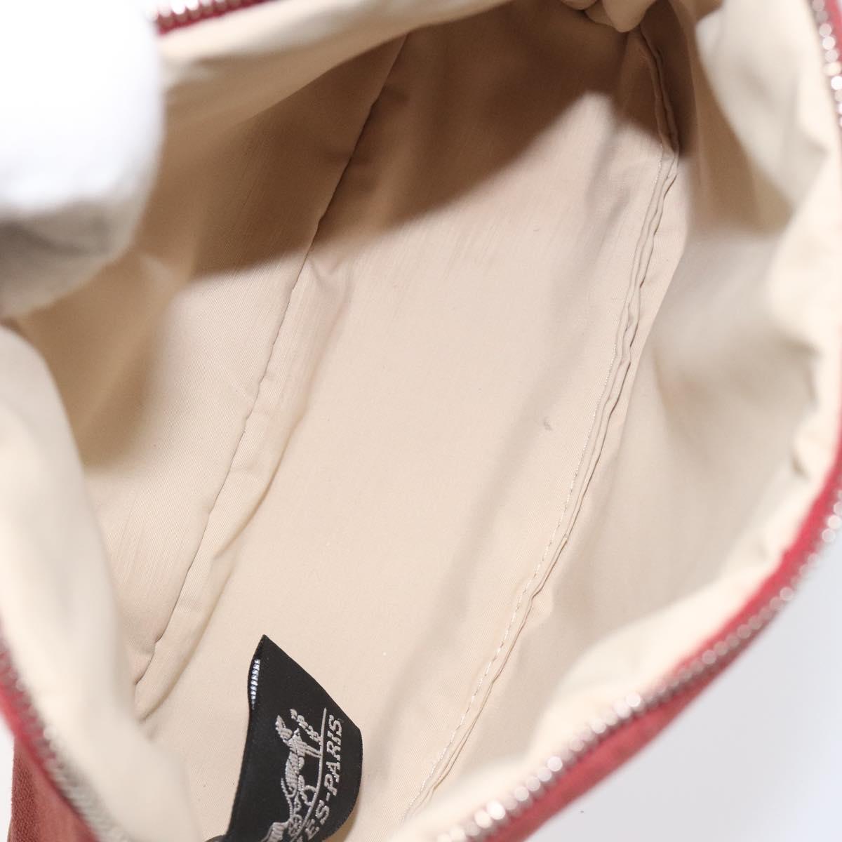 Hermès Bolide Burgundy Canvas Clutch Bag (Pre-Owned)