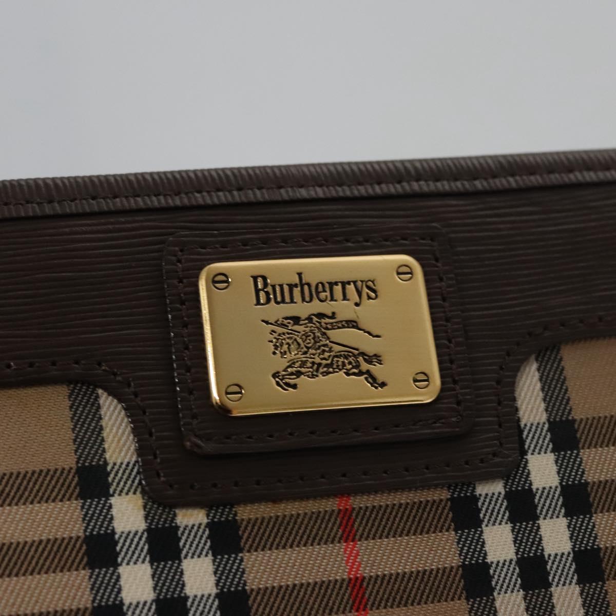 Burberry Nova Check Beige Canvas Clutch Bag (Pre-Owned)