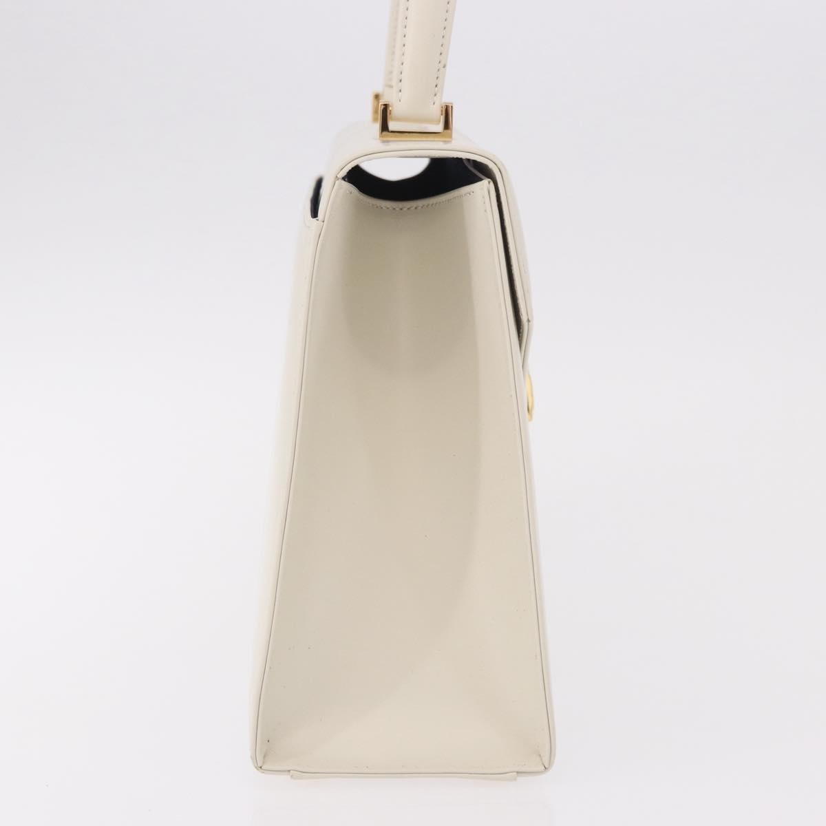 Saint Laurent Vintage Handbag Leather White Leather Handbag (Pre-Owned)
