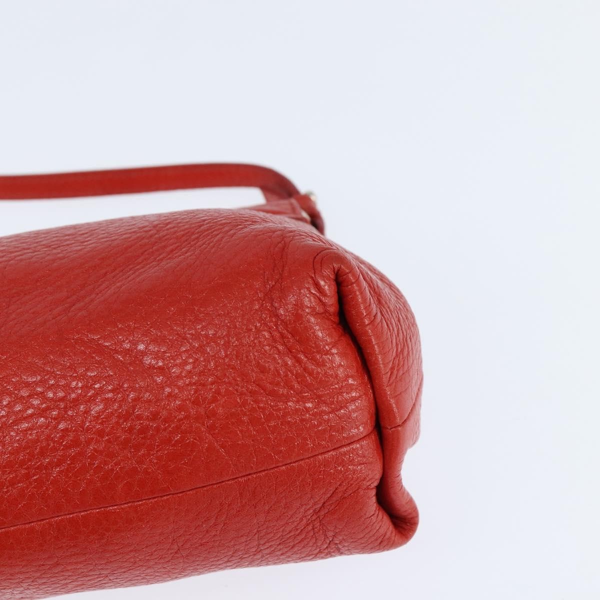 Chloe Lily Leather Red Leather Shoulder Bag Bag (Pre-Owned)