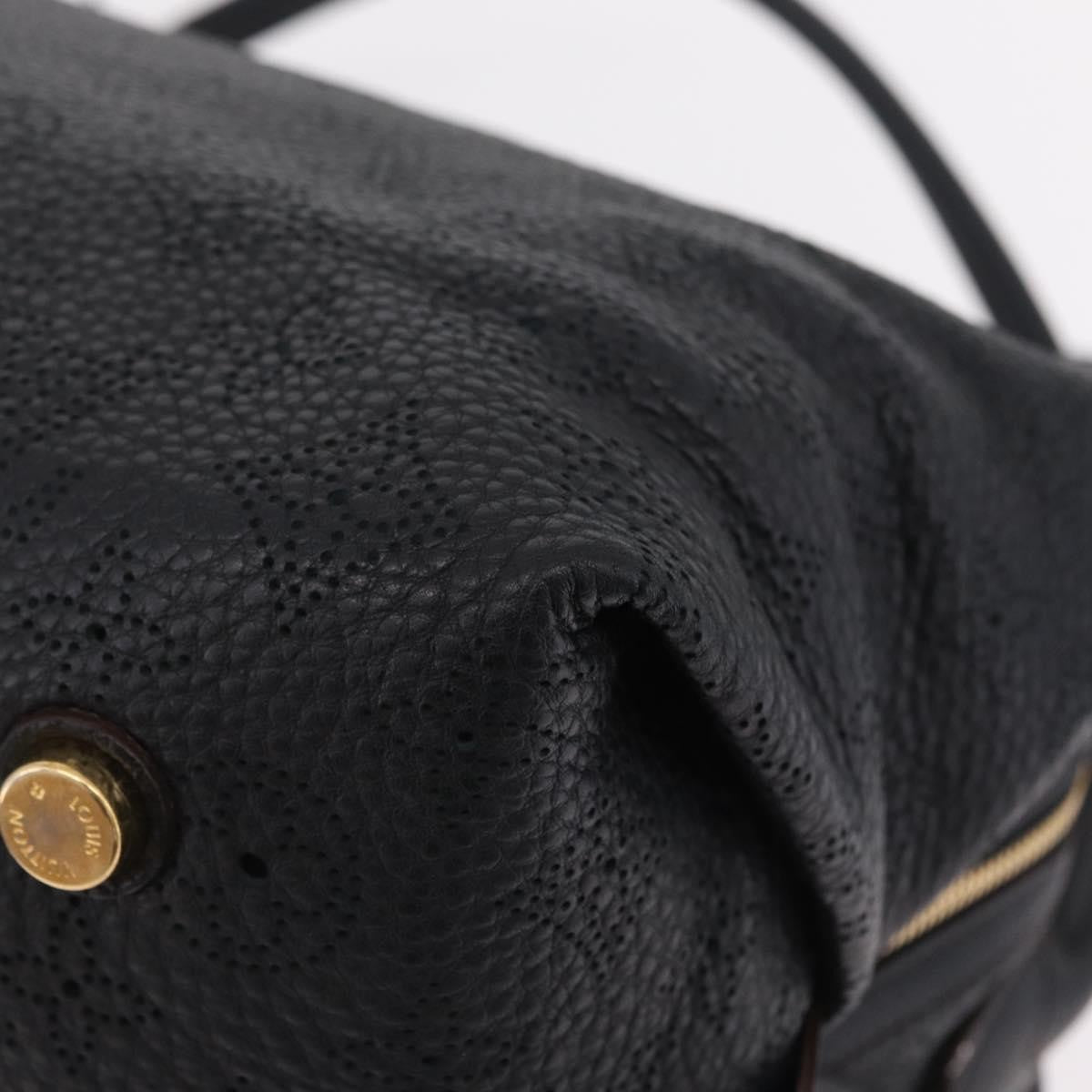 Louis Vuitton Galatea Mahina Leather Black Leather Handbag (Pre-Owned)