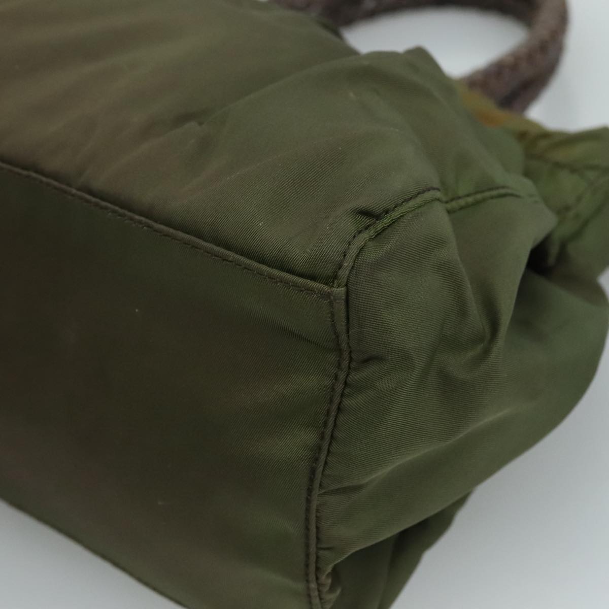 Prada Tessuto Khaki Synthetic Handbag (Pre-Owned)