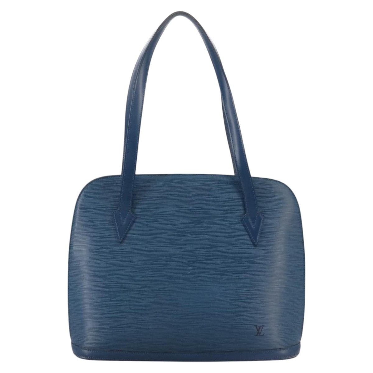 Louis Vuitton Lussac Blue Leather Shoulder Bag (Pre-Owned)