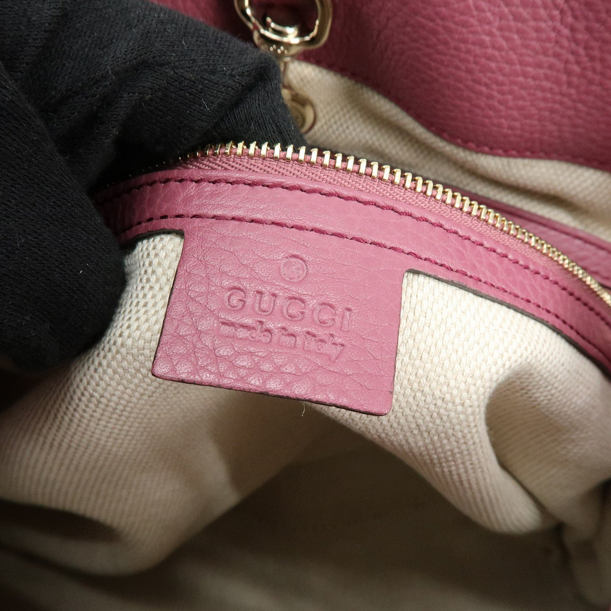 Gucci Soho Chain Strap Leather Purple Leather Shoulder Bag Bag (Pre-Owned)