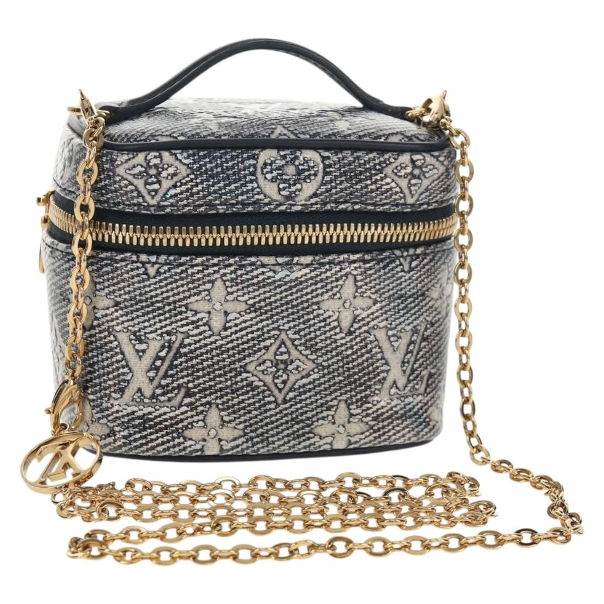 Louis Vuitton Vanity Case Monoglam Jacquard Canvas Navy Canvas Clutche & Pouche Bag (Pre-Owned)