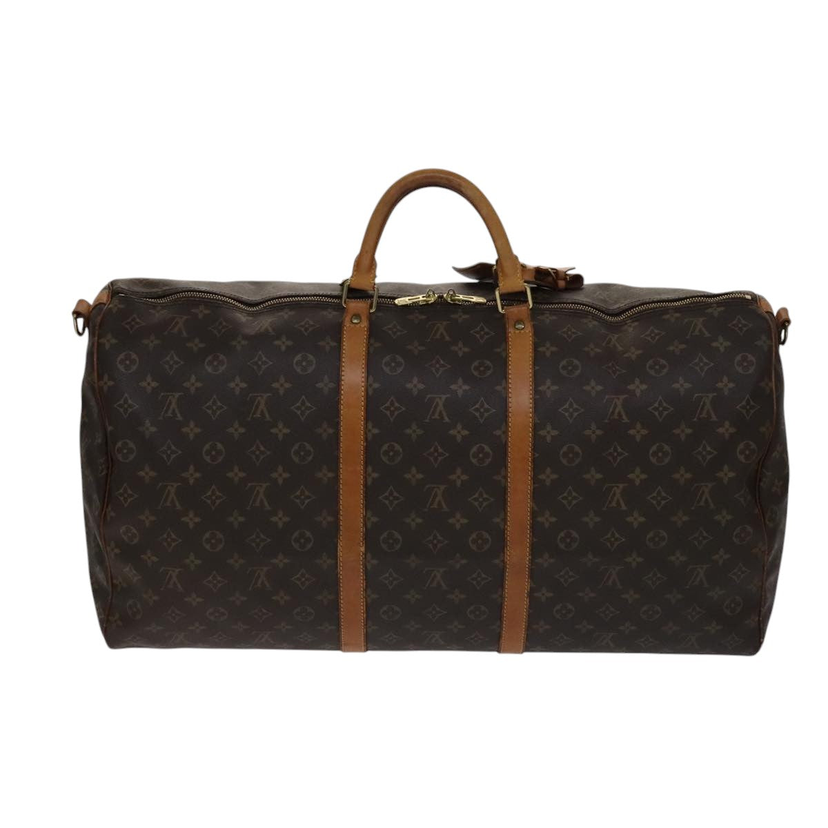 Louis Vuitton Keepall Bandoulière 60 Brown Canvas Travel Bag (Pre-Owned)