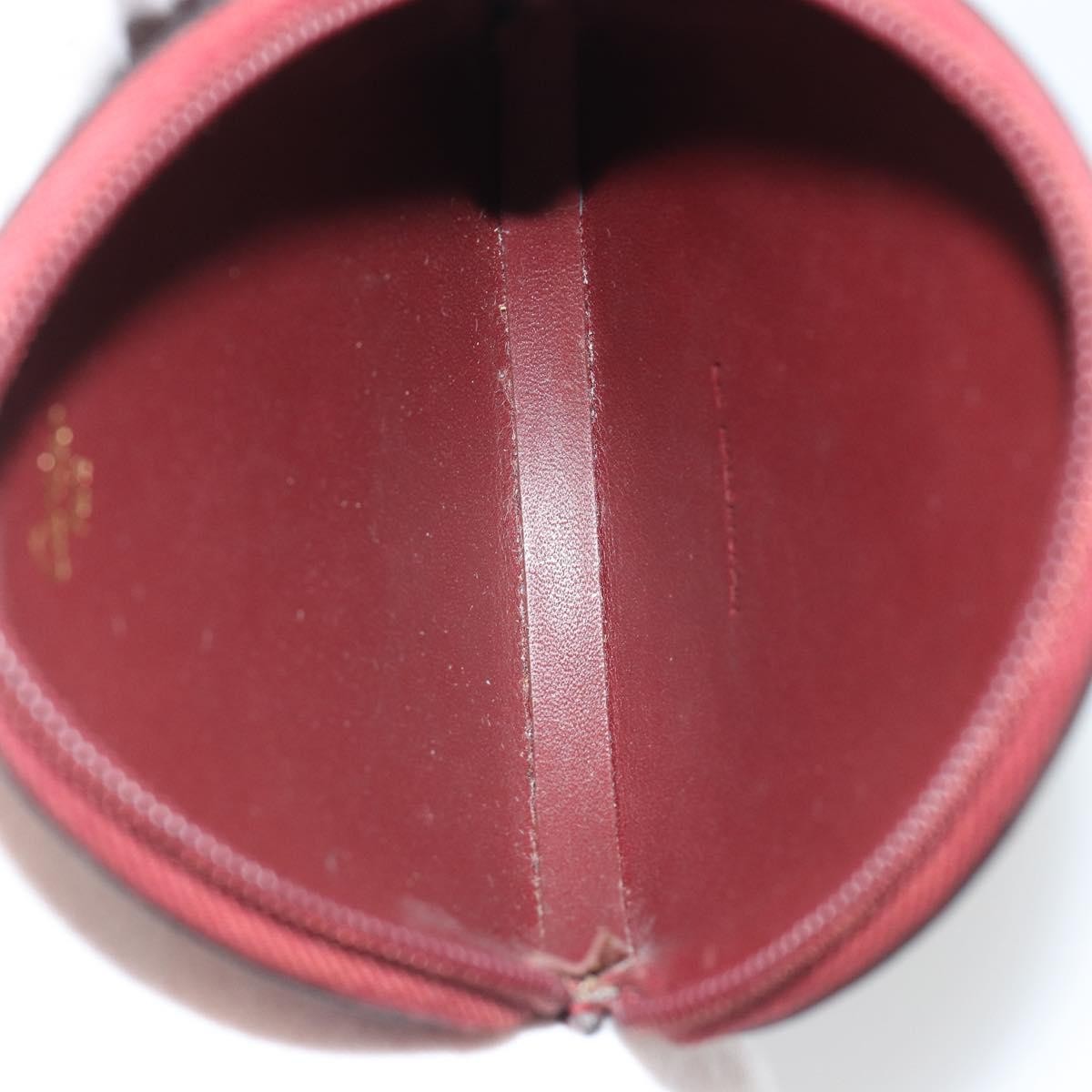 Cartier Must De Cartier Leather Burgundy Leather Wallets Accessory (Pre-Owned)