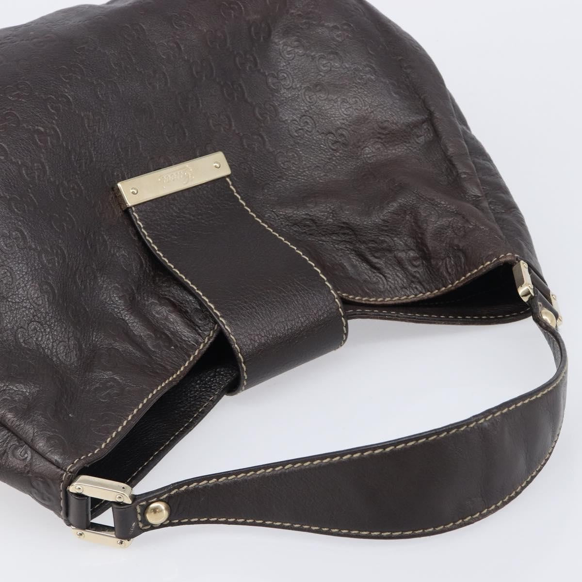 Gucci New Ladies Web Hobo Guccissima Leather Brown Leather Shoulder Bag Bag (Pre-Owned)